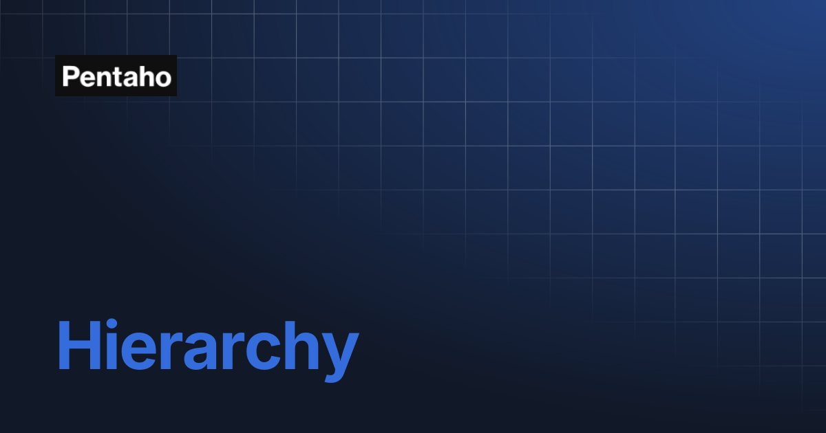 Hierarchy | 10.2 Installation | Pentaho