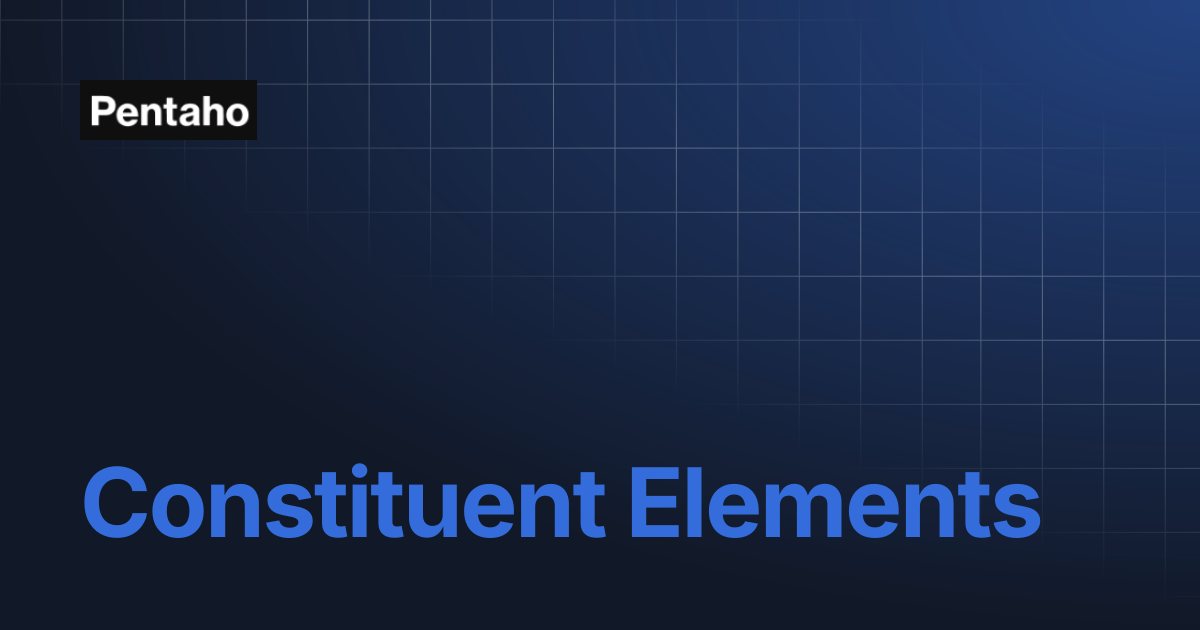 Constituent Elements | 10.2 Installation | Pentaho