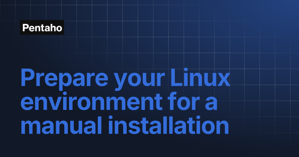 Prepare your Linux environment for a manual installation | 9.3 ...