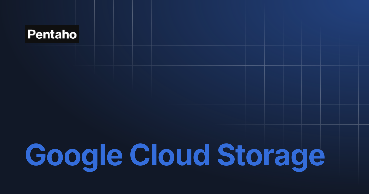 Google Cloud Storage | 9.3 Installation | Pentaho