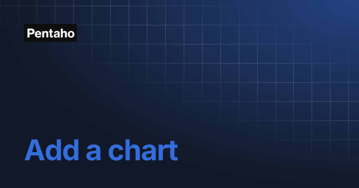Add a chart | Pentaho