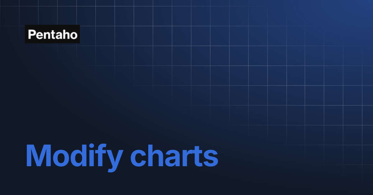 Modify charts | 10.2 Analytics | Pentaho