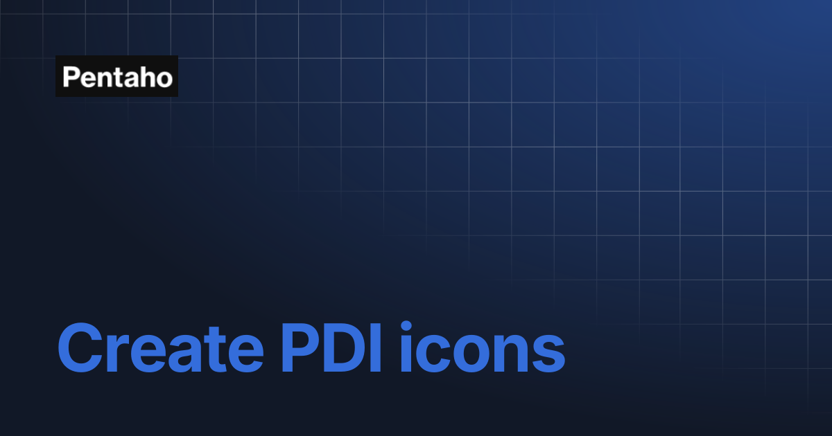 Create PDI icons | Pentaho